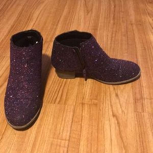 Old Navy Purple Glitter Booties